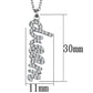 MALO3489 - Rhodium Brass Chain Pendant with Top Grade Crystal  in Clear