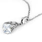 MALO3491 - Rhodium Brass Pendant with AAA Grade CZ  in Clear