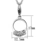 MALO3492 - Rhodium Brass Pendant with AAA Grade CZ  in Clear