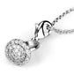 MALO3492 - Rhodium Brass Pendant with AAA Grade CZ  in Clear