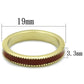 MALO3551 - Gold Brass Ring with Epoxy  in Brown