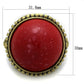 MALO3603 - Antique Copper Brass Ring with Synthetic Synthetic Stone in Siam