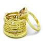 MALO3647 - Gold Brass Ring with AAA Grade CZ  in Champagne