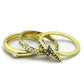MALO3651 - Gold Brass Ring with Top Grade Crystal  in Clear