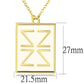 MALO3684 - Gold Brass Chain Pendant with Epoxy  in White