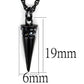 MALO3709 - TIN Cobalt Black Brass Chain Pendant with Top Grade Crystal  in Hematite