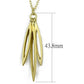 MALO3712 - Gold & Brush Brass Chain Pendant with No Stone