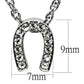 MALO3719 - Rhodium Brass Chain Pendant with Top Grade Crystal  in Clear