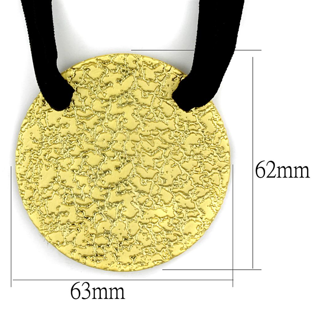 MALO3727 - Gold & Brush Brass Chain Pendant with No Stone