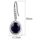 MALO3771 - Rhodium Brass Earrings with AAA Grade CZ  in Amethyst