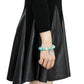 MALO3784 - Antique Silver White Metal Bracelet with Synthetic Turquoise in Turquoise