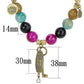 MALO3816 - Antique Copper White Metal Necklace with Synthetic Onyx in Multi Color
