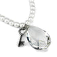 MALO3819 - Antique Silver White Metal Necklace with Synthetic Synthetic Glass in Clear