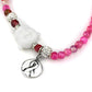 MALO3822 - Antique Silver White Metal Necklace with Synthetic Glass Bead in Multi Color
