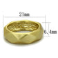 MALO3895 - Gold & Brush Brass Ring with No Stone