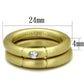 MALO3918 - Gold & Brush Brass Ring with Top Grade Crystal  in Clear