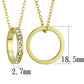 MALO3930 - Gold Brass Chain Pendant with Top Grade Crystal  in Clear