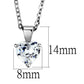MALO3935 - Rhodium Brass Chain Pendant with AAA Grade CZ  in Clear