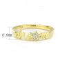 MALO3961 Flash Gold Brass Ring with Top Grade Crystal in Clear