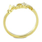 MALO3961 Flash Gold Brass Ring with Top Grade Crystal in Clear
