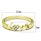 MALO3964 Flash Gold Brass Ring with Top Grade Crystal in Clear