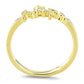 MALO3965 - Flash Gold Brass Ring with Top Grade Crystal  in Clear