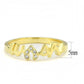 MALO3966 - Flash Gold Brass Ring with Top Grade Crystal  in Clear
