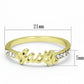 MALO3967 - Flash Gold Brass Ring with Top Grade Crystal  in Clear