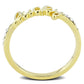 MALO3971 - Flash Gold Brass Ring with Top Grade Crystal  in Clear