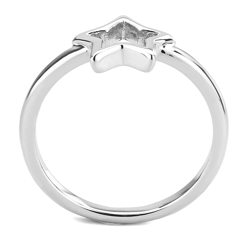 MALO3982 - Rhodium Brass Ring with No Stone