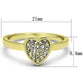MALO3983 - Flash Gold Brass Ring with Top Grade Crystal  in Clear