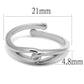 MALO3992 - Rhodium Brass Ring with No Stone