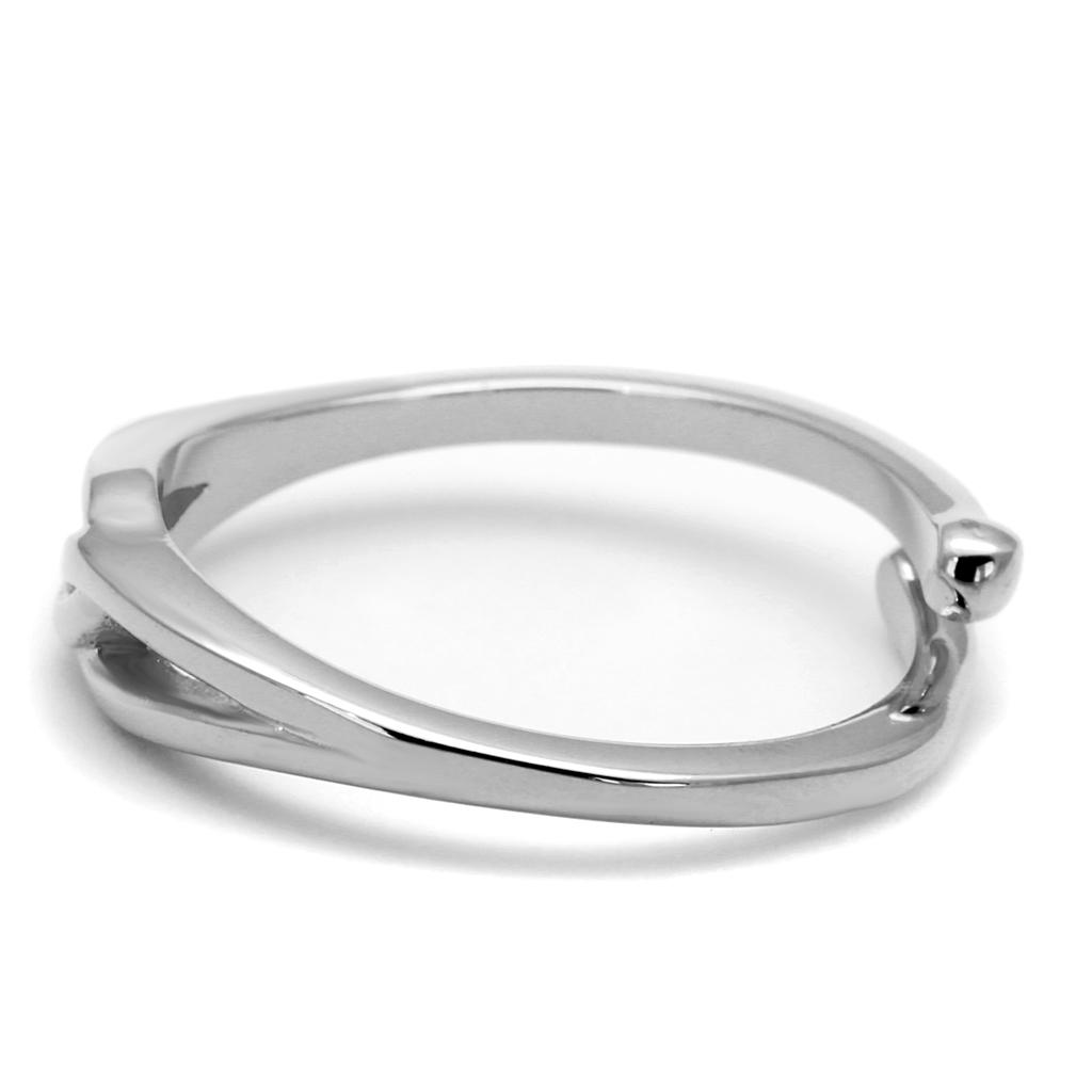 MALO3992 - Rhodium Brass Ring with No Stone