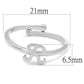 MALO3995 - Rhodium Brass Ring with No Stone