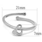 MALO3997 - Rhodium Brass Ring with No Stone