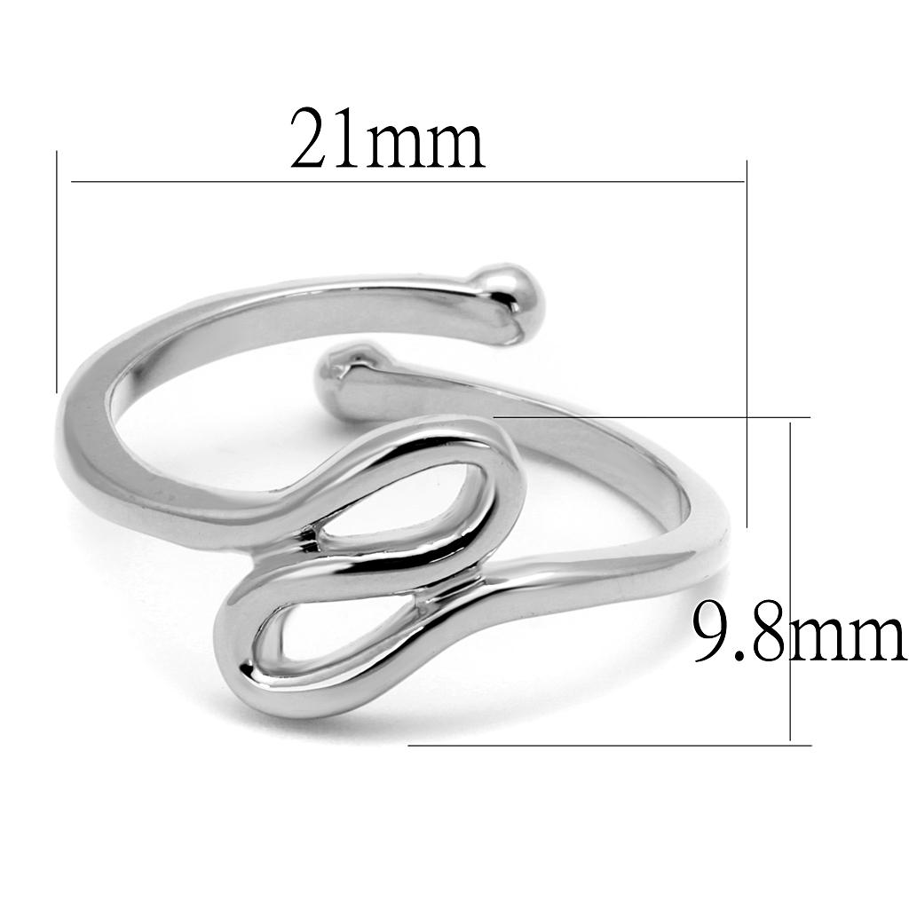 MALO3999 - Rhodium Brass Ring with No Stone
