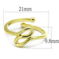 MALO4000 - Flash Gold Brass Ring with No Stone