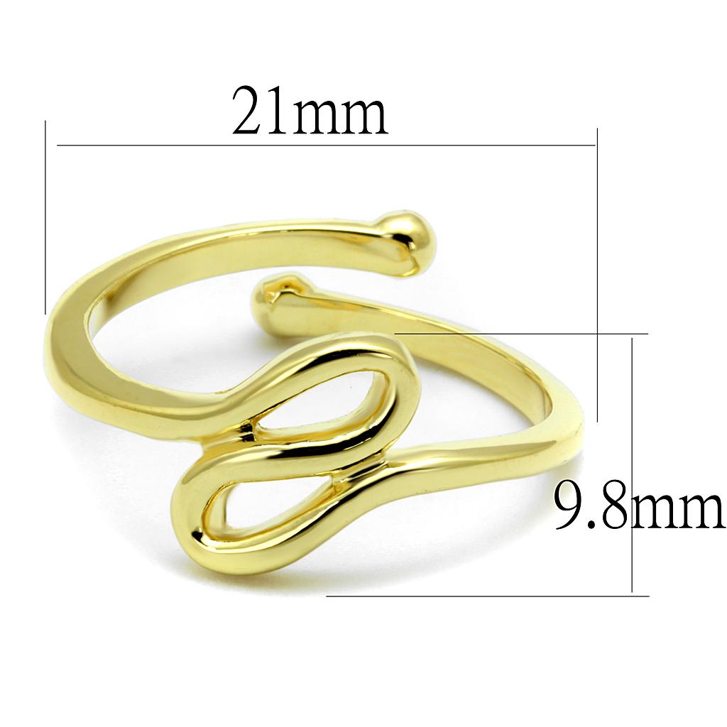 MALO4000 - Flash Gold Brass Ring with No Stone