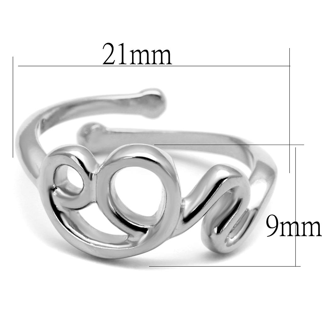 MALO4001 - Rhodium Brass Ring with No Stone