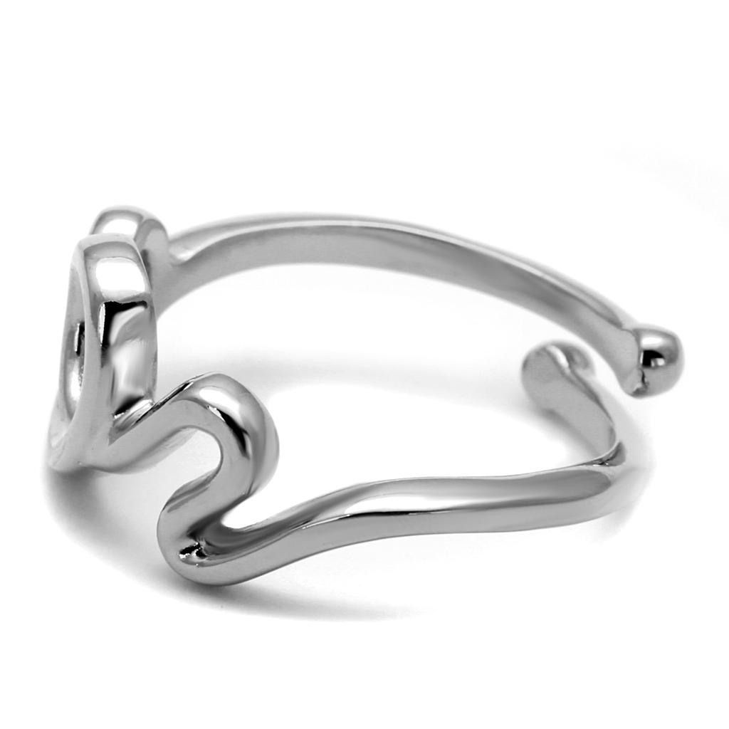 MALO4001 - Rhodium Brass Ring with No Stone