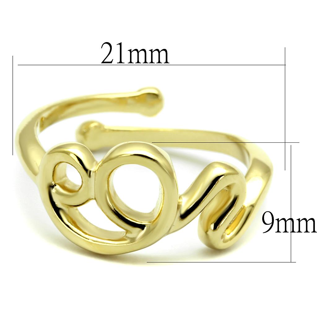 MALO4002 - Flash Gold Brass Ring with No Stone