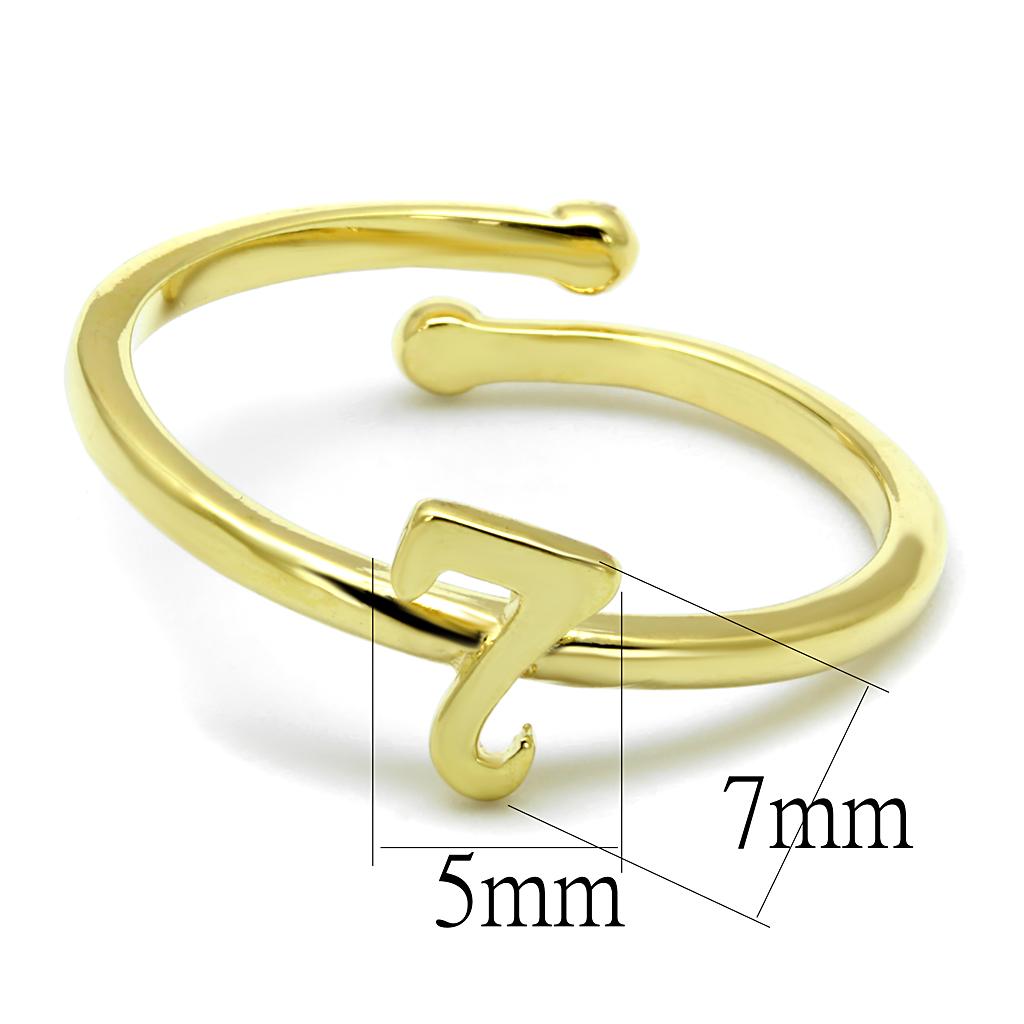 MALO4004 - Flash Gold Brass Ring with No Stone