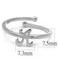 MALO4005 - Rhodium Brass Ring with No Stone