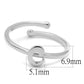 MALO4007 - Rhodium Brass Ring with No Stone