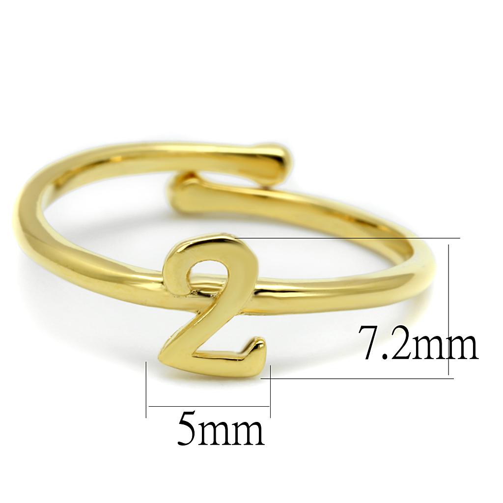 MALO4010 - Flash Gold Brass Ring with No Stone