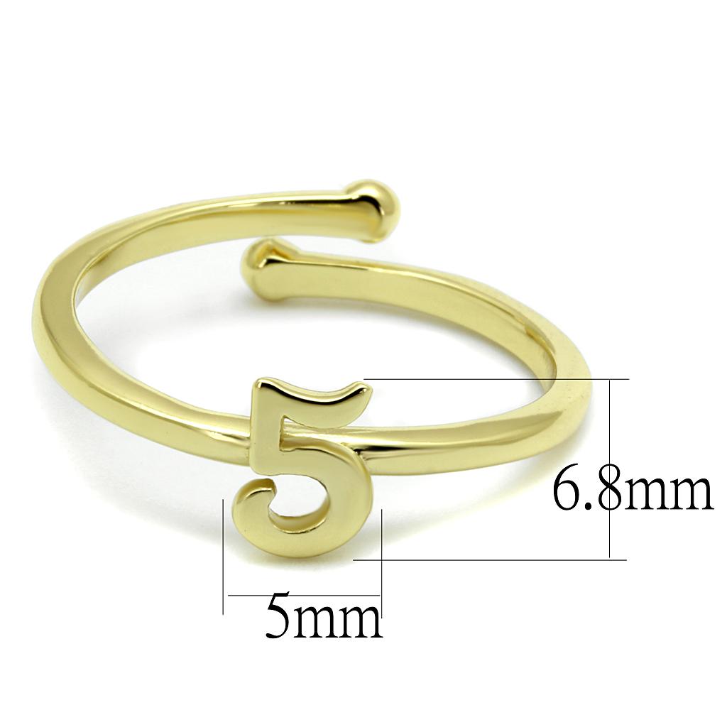 MALO4016 - Flash Gold Brass Ring with No Stone