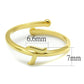 MALO4018 - Flash Gold Brass Ring with No Stone