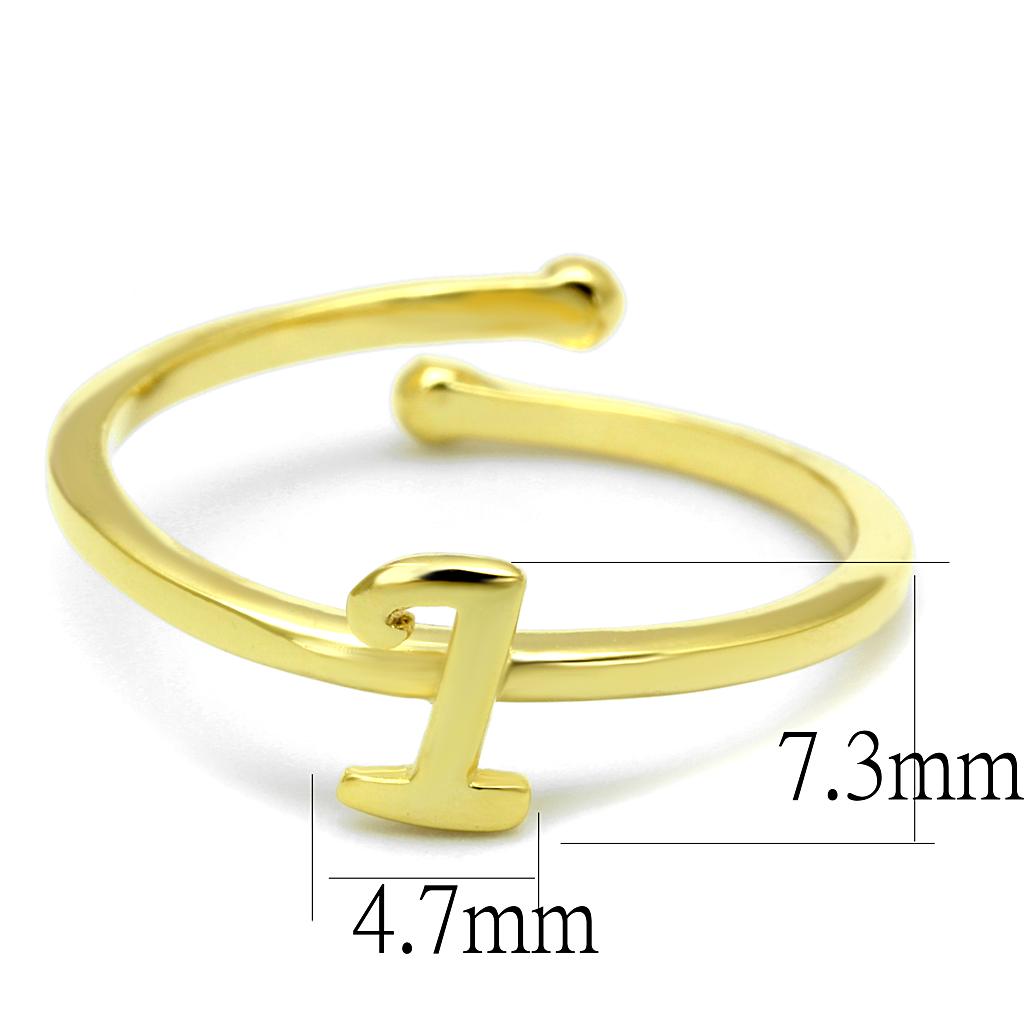 MALO4020 - Flash Gold Brass Ring with No Stone