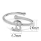 MALO4025 - Rhodium Brass Ring with No Stone