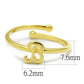 MALO4026 - Flash Gold Brass Ring with No Stone